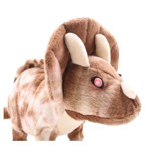 Hugfun Dinosaur Triceratops Plush Glowing Eyes Sou